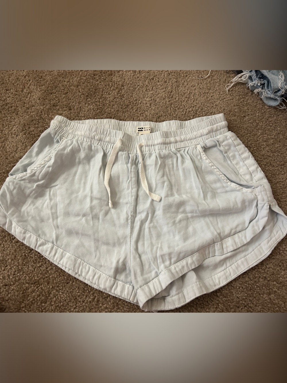 Billabong Light Blue Drawstring Women's Shorts
